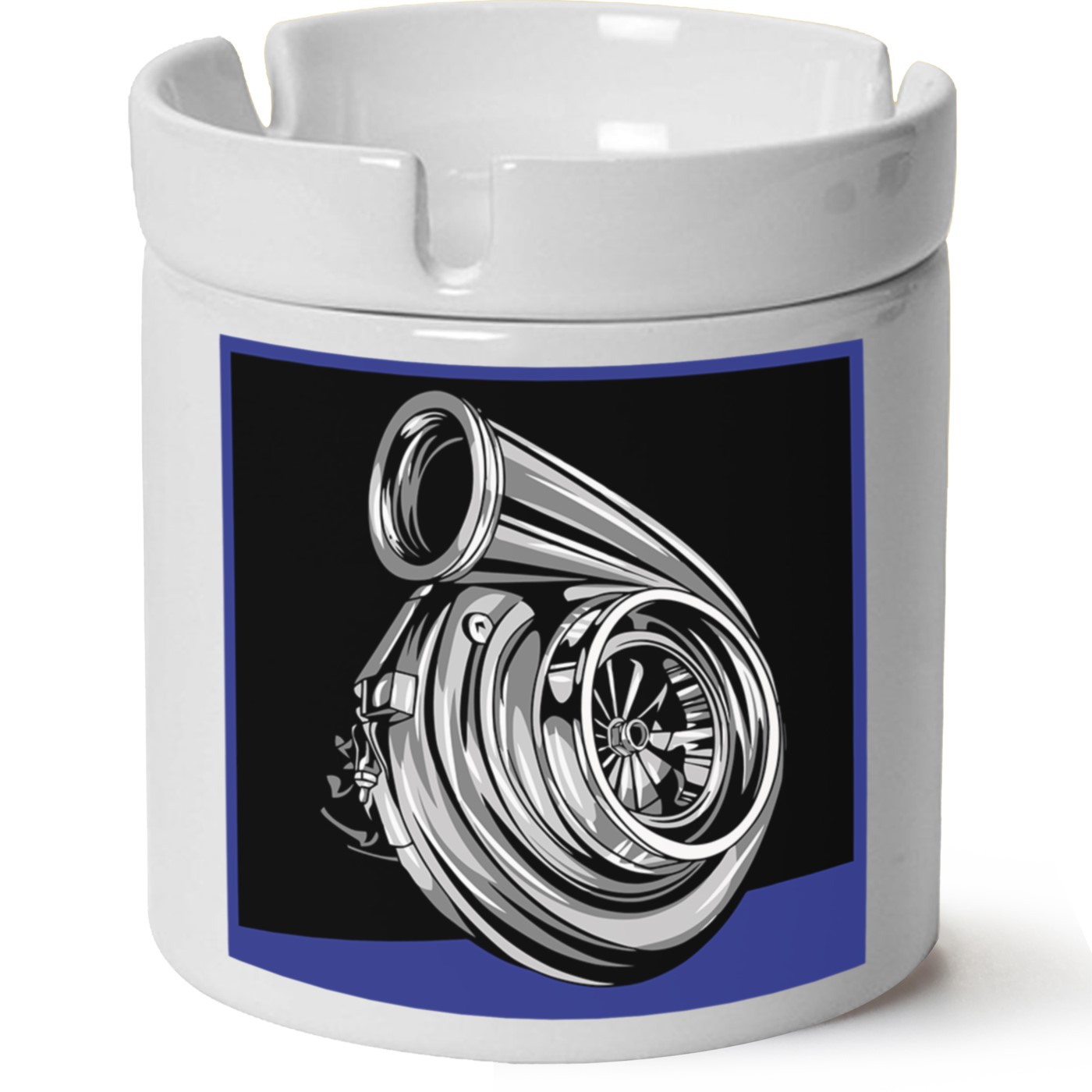 Turbo Baskılı Porselen At Söndür Küllük