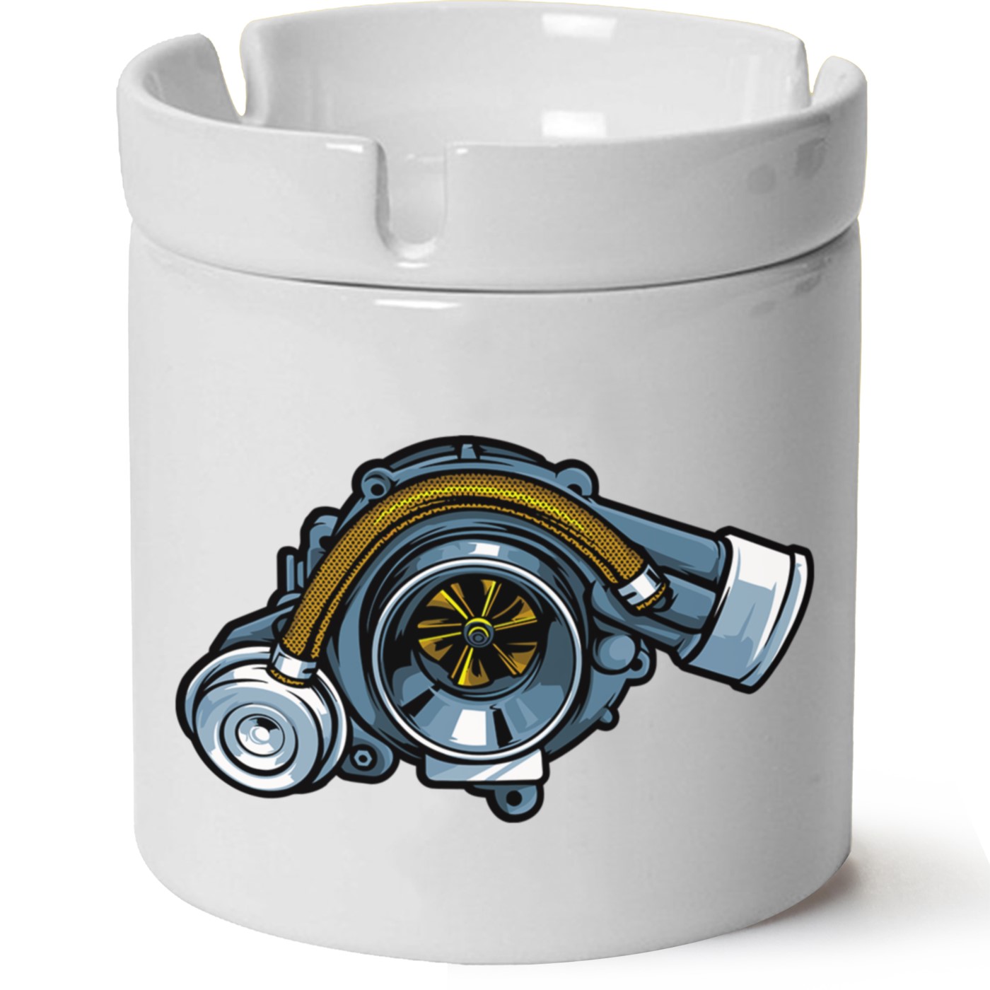 Turbo Baskılı Porselen At Söndür Küllük