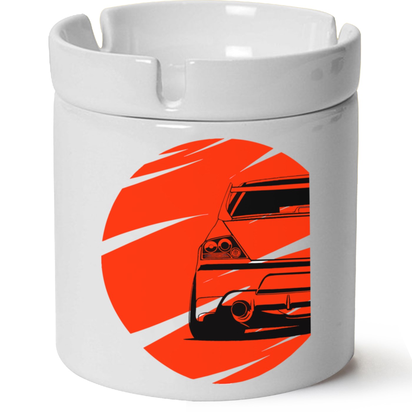 Mitsubishi Evo Baskılı Porselen At Söndür Küllük