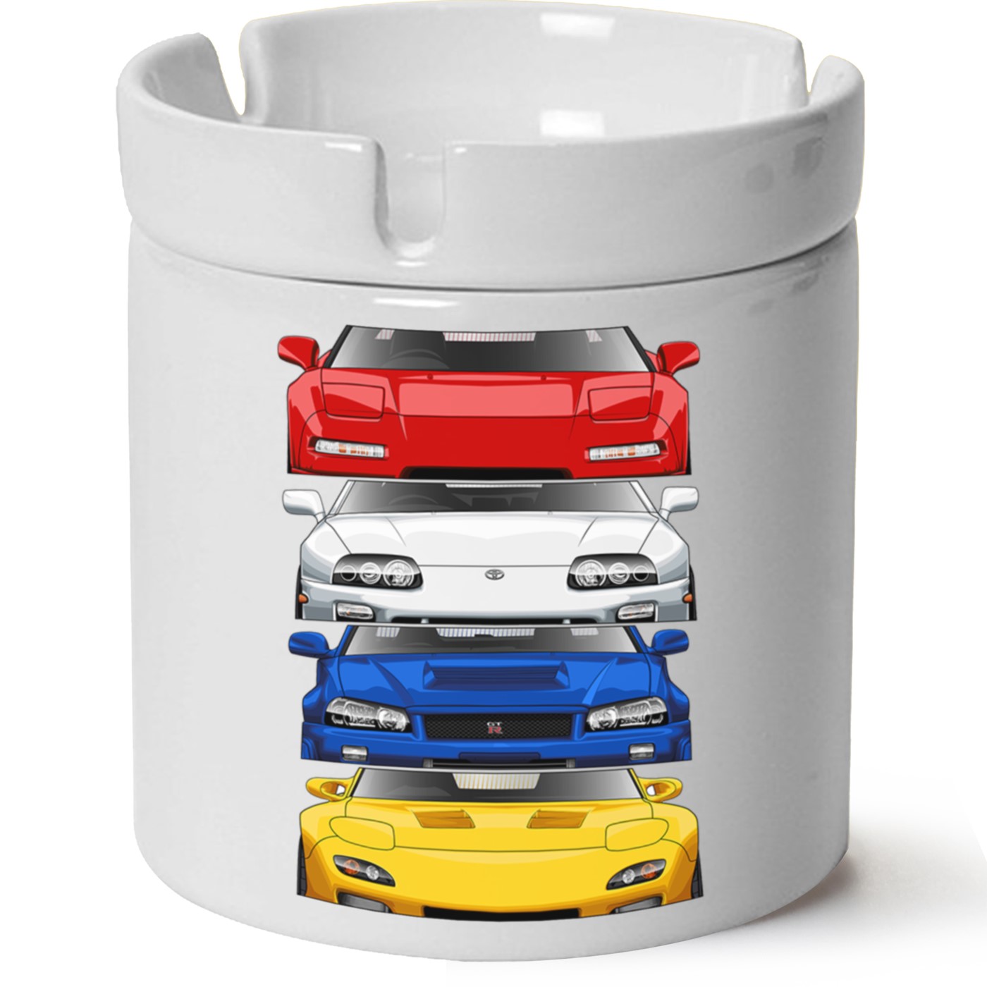 Jdm Legends Baskılı Porselen At Söndür Küllük