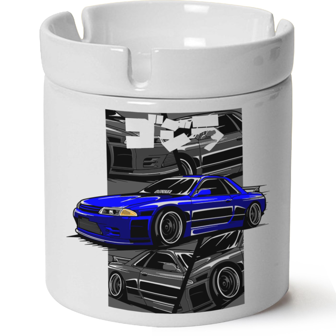 Nissan R32 Baskılı Porselen At Söndür Küllük