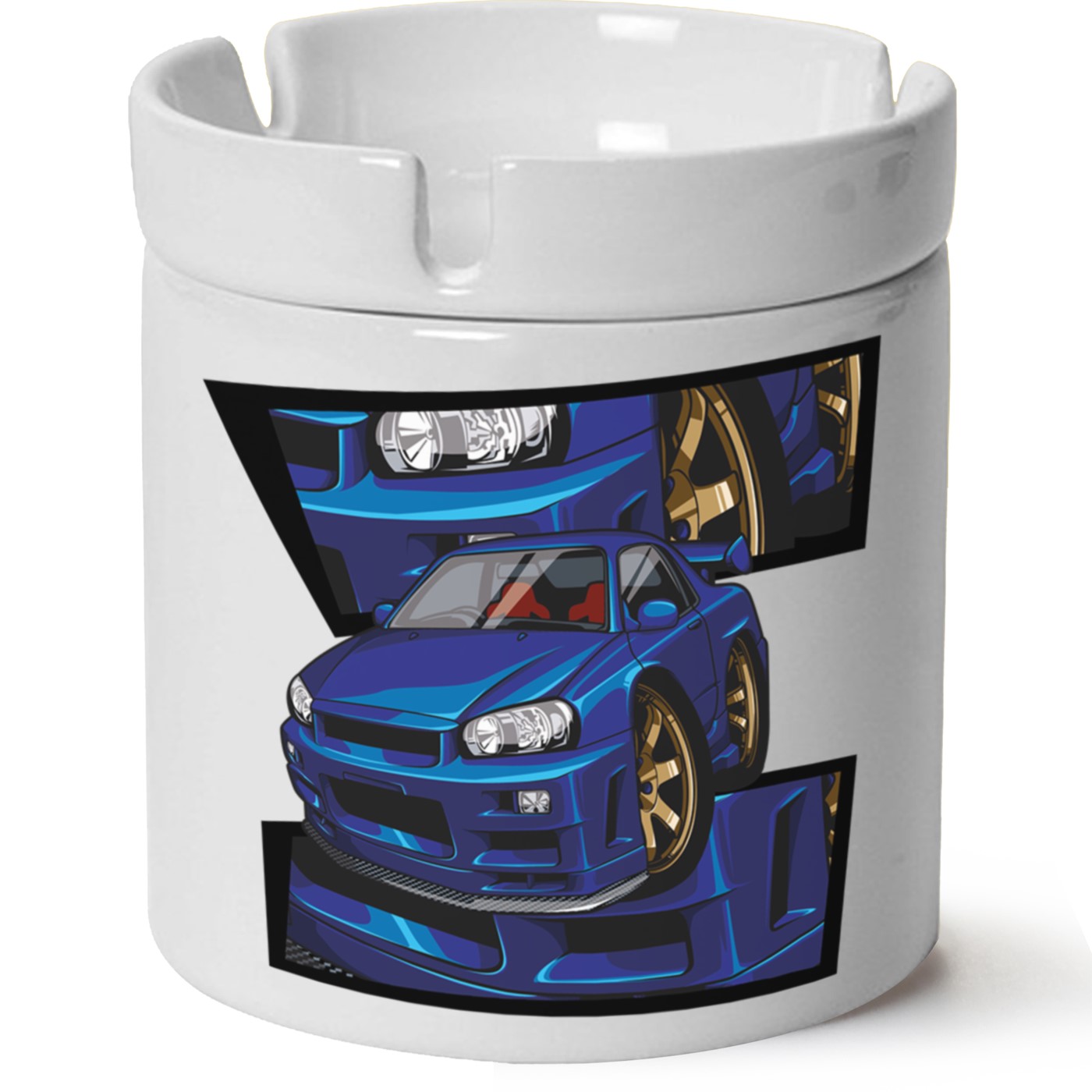 Nissan R34 Baskılı Porselen At Söndür Küllük