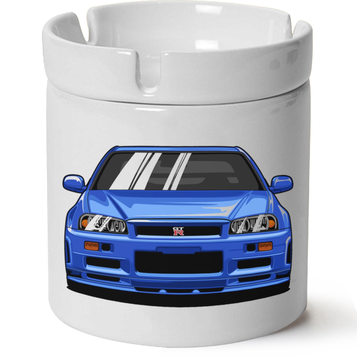 Nissan R34 Baskılı Porselen At Söndür Küllük