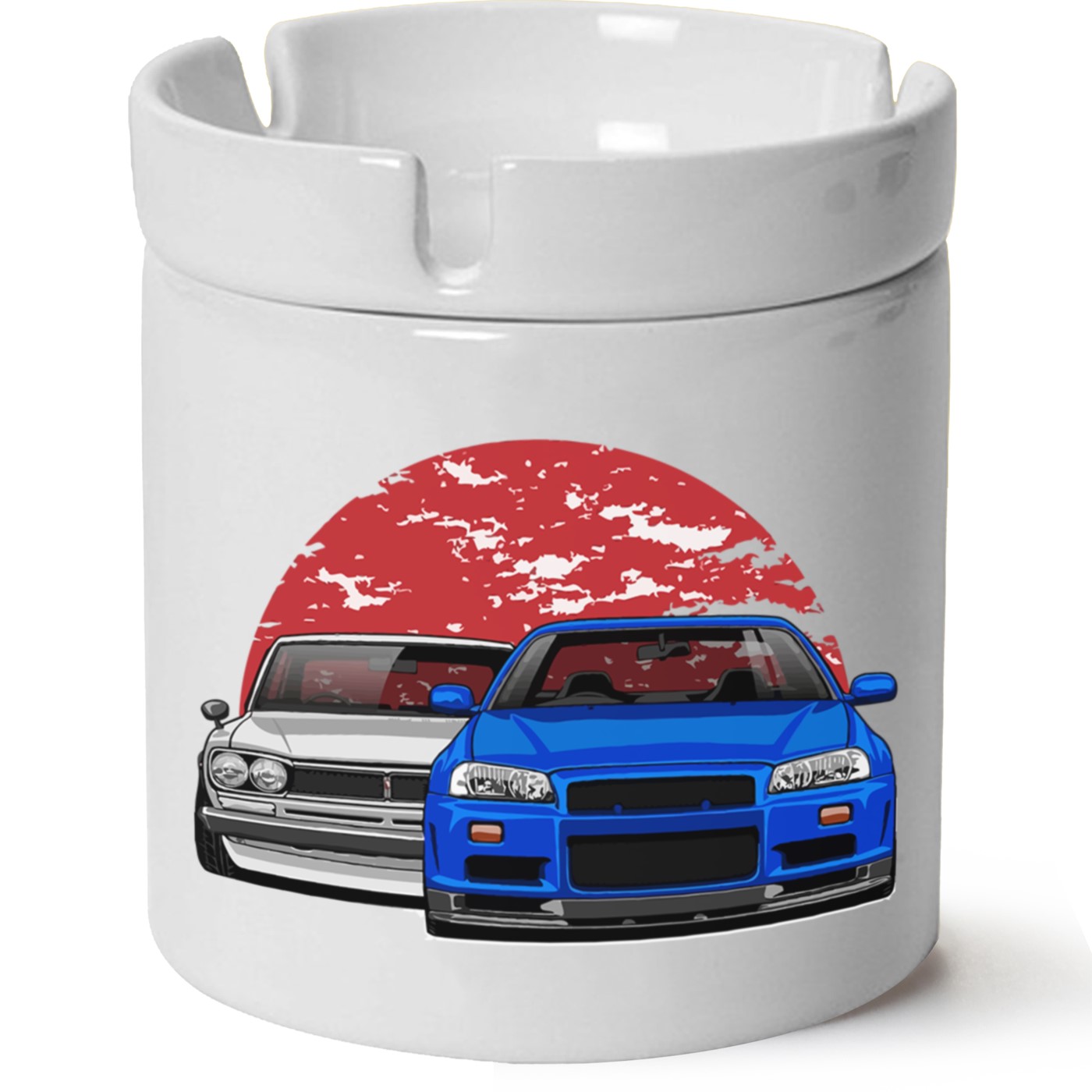 Nissan R34 Baskılı Porselen At Söndür Küllük