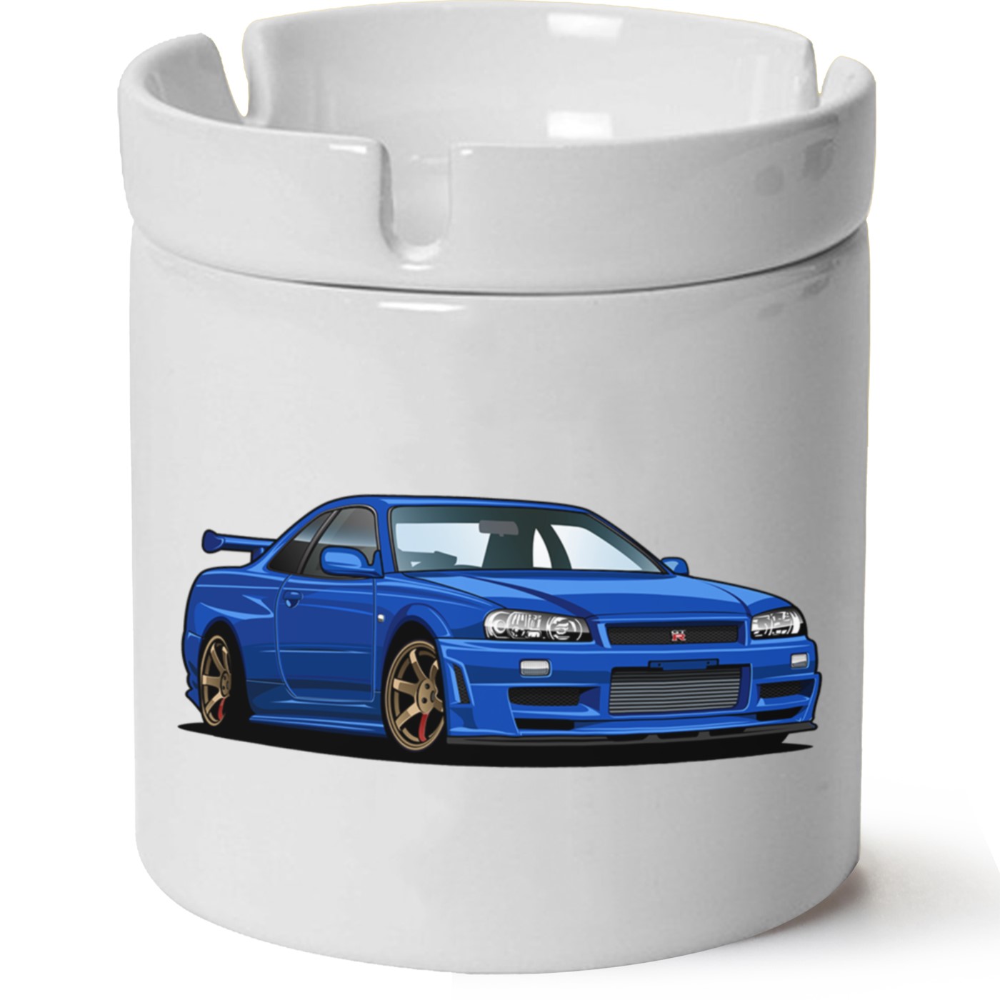 Nissan R34 Baskılı Porselen At Söndür Küllük