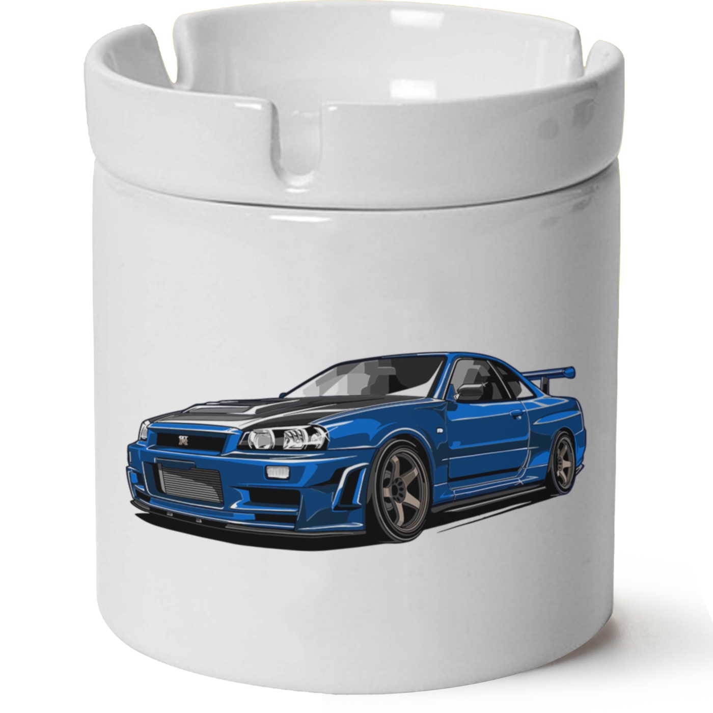 Nissan R34 Baskılı Porselen At Söndür Küllük