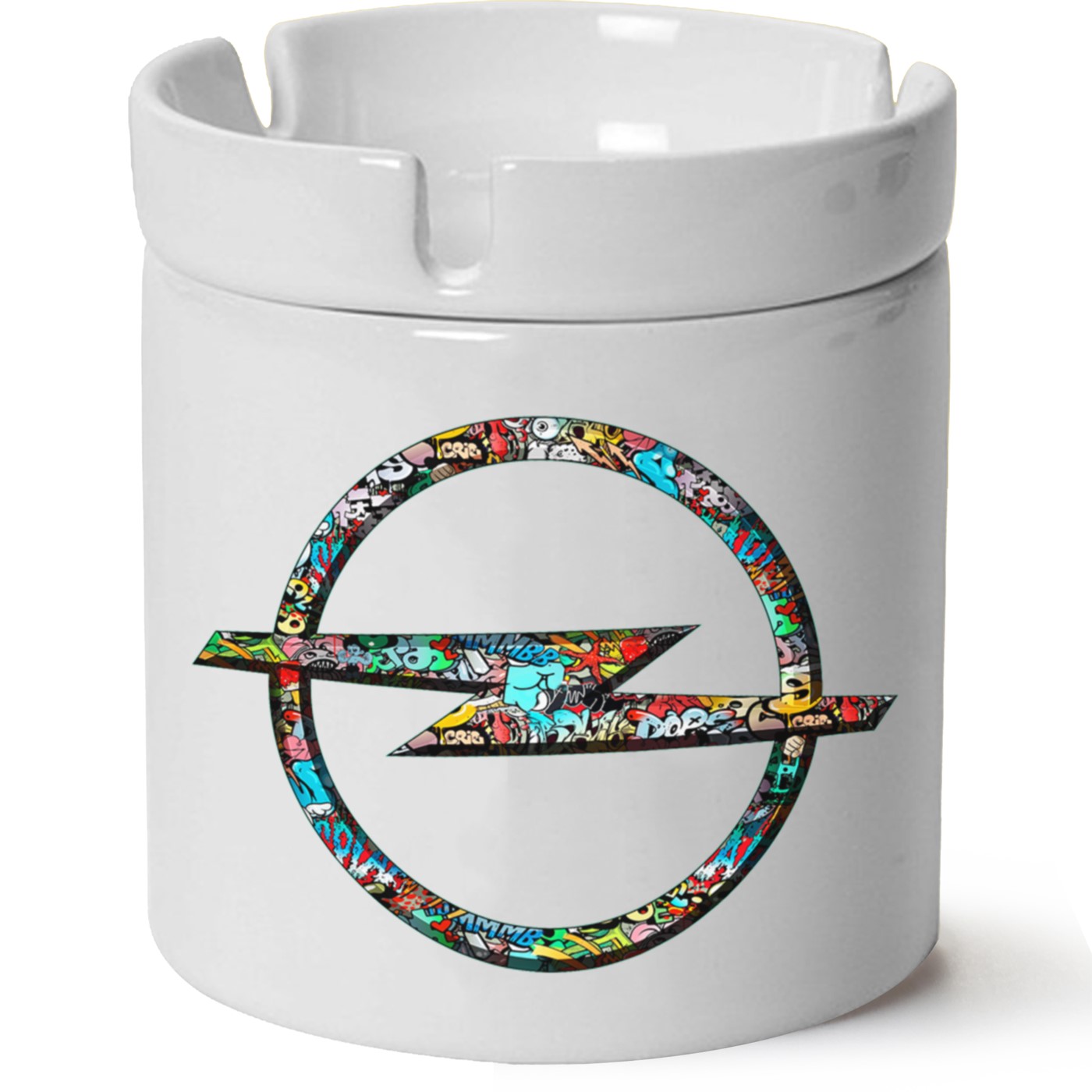 Opel Logo Baskılı Porselen At Söndür Küllük