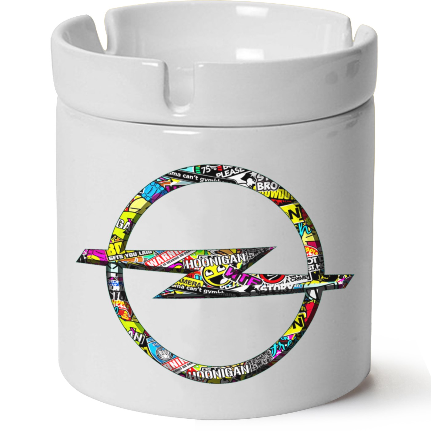 Opel Logo Baskılı Porselen At Söndür Küllük