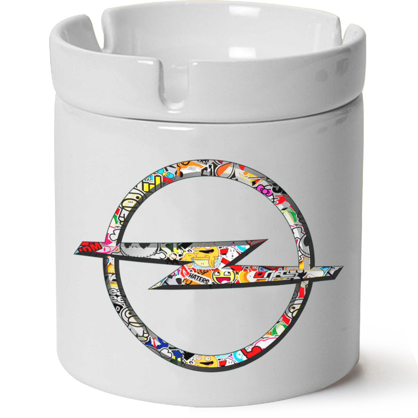 Opel Logo Baskılı Porselen At Söndür Küllük