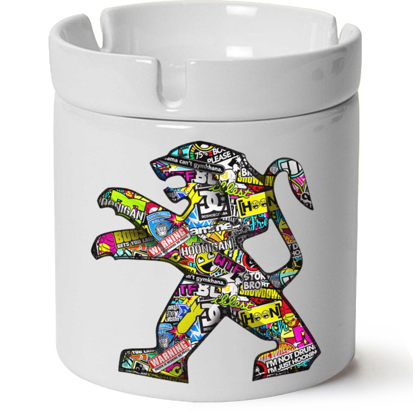 Peugeot Logo Baskılı Porselen At Söndür Küllük