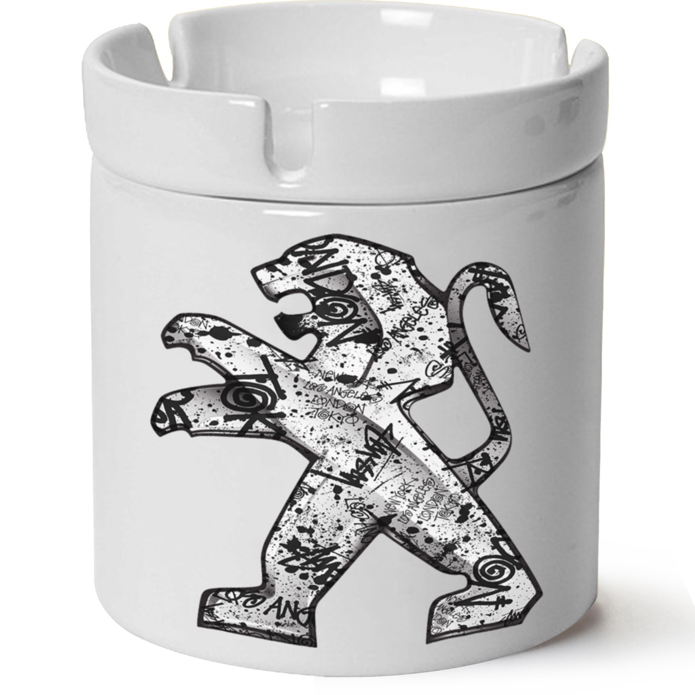 Peugeot Logo Baskılı Porselen At Söndür Küllük