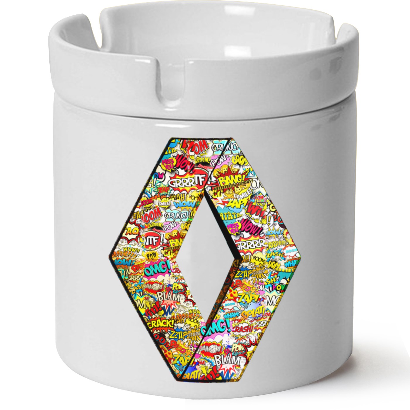 Renault Logo Baskılı Porselen At Söndür Küllük