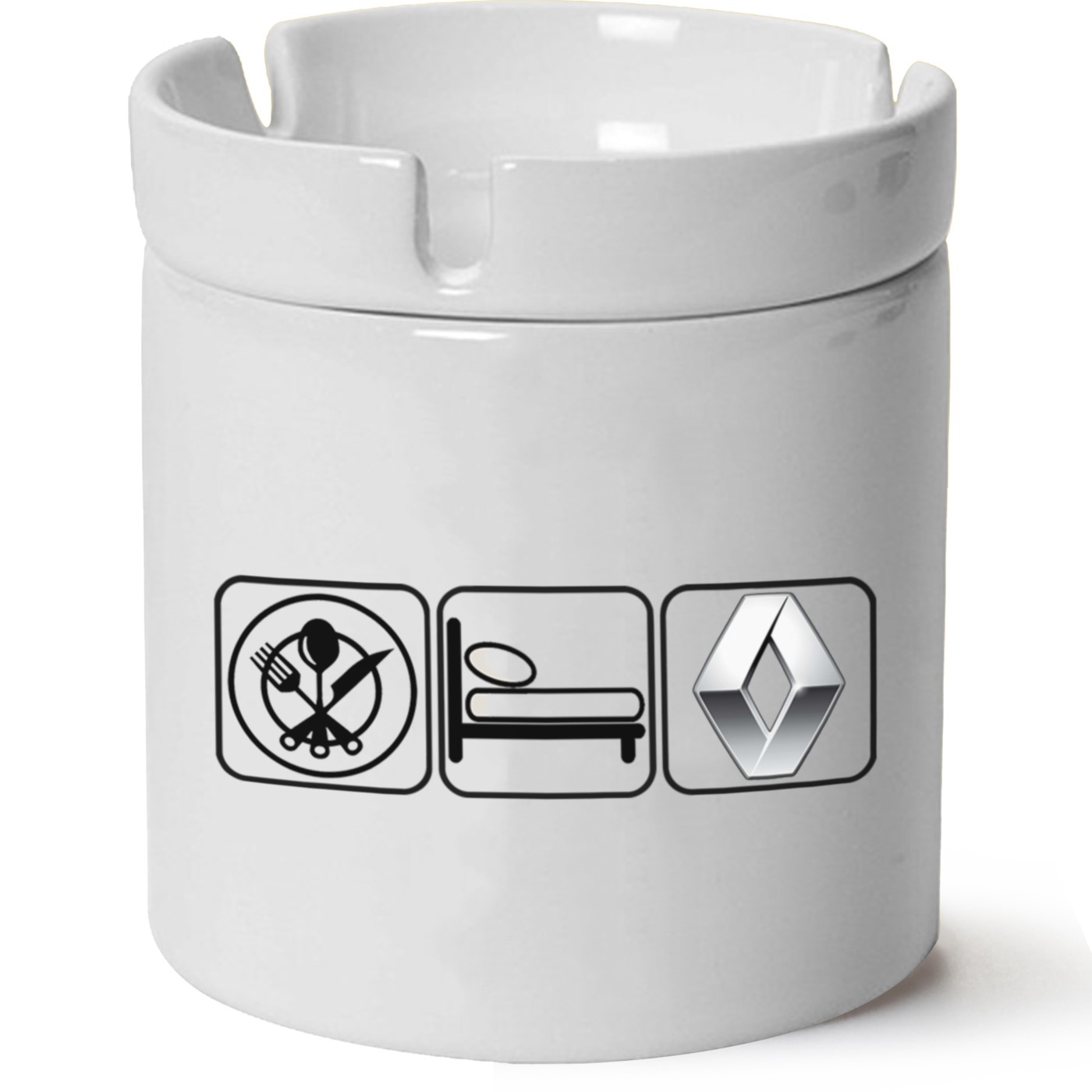 Renault Logo Baskılı Porselen At Söndür Küllük