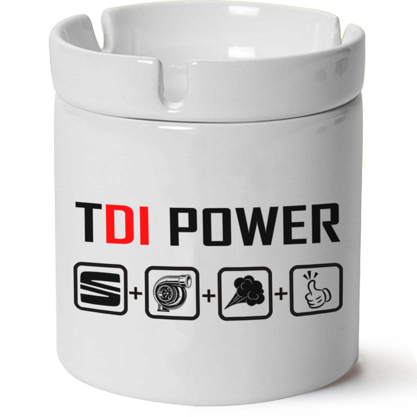 Seat Logo Baskılı Porselen At Söndür Küllük