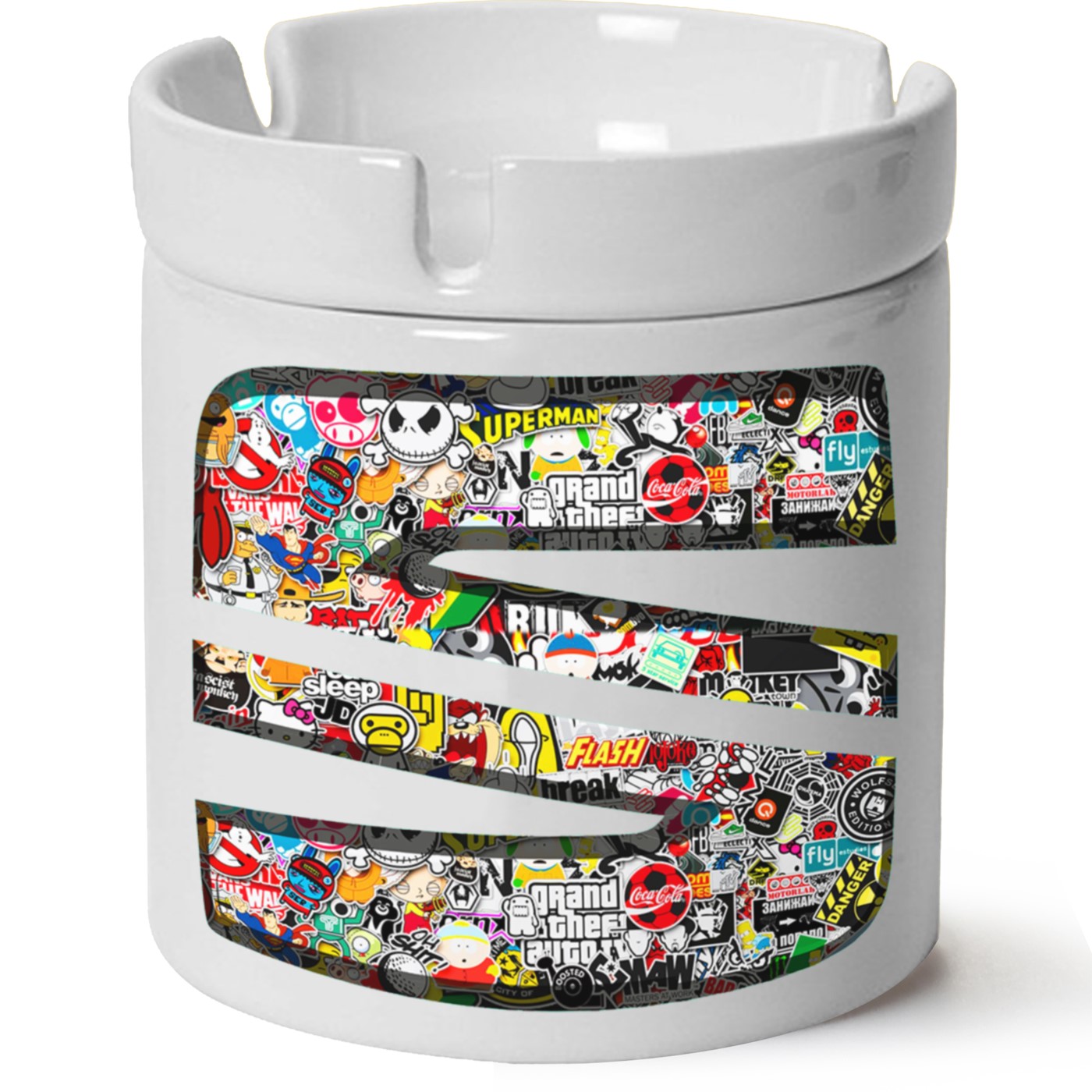 Seat Logo Baskılı Porselen At Söndür Küllük