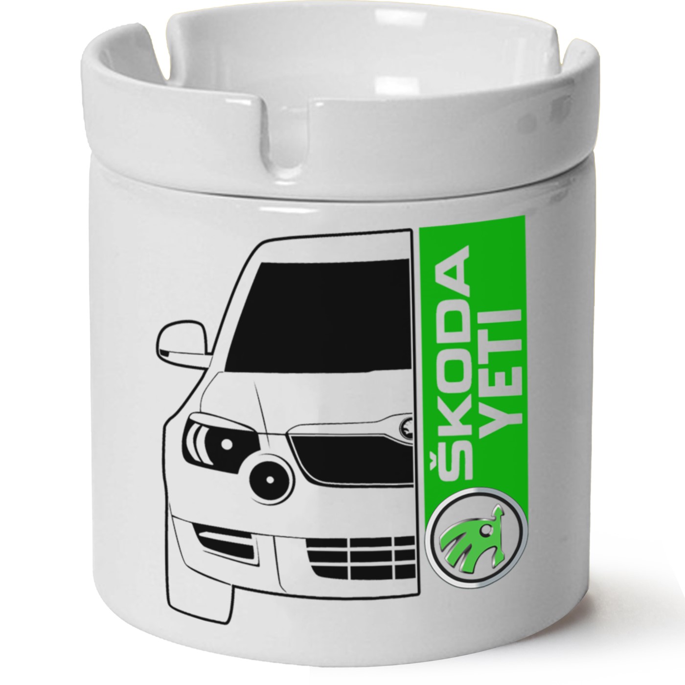 Skoda Yeti Baskılı Porselen At Söndür Küllük