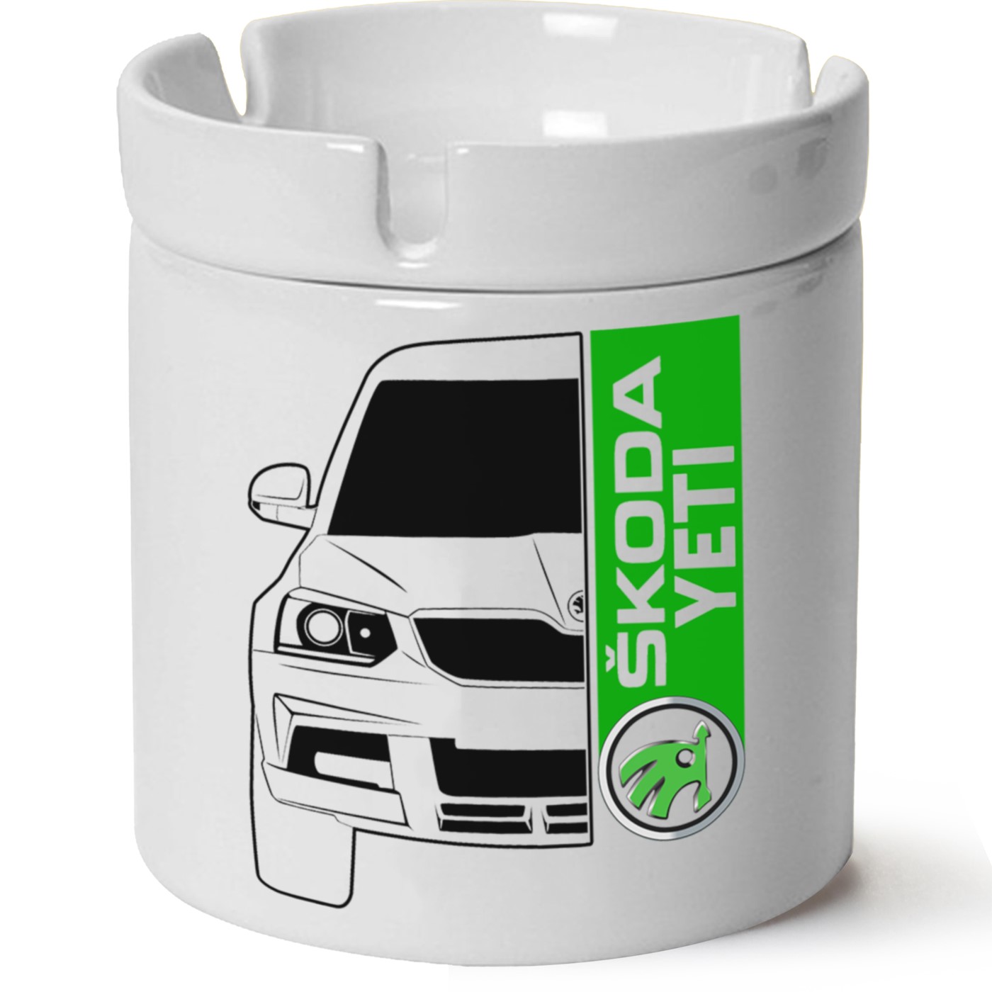 Skoda Yeti Baskılı Porselen At Söndür Küllük