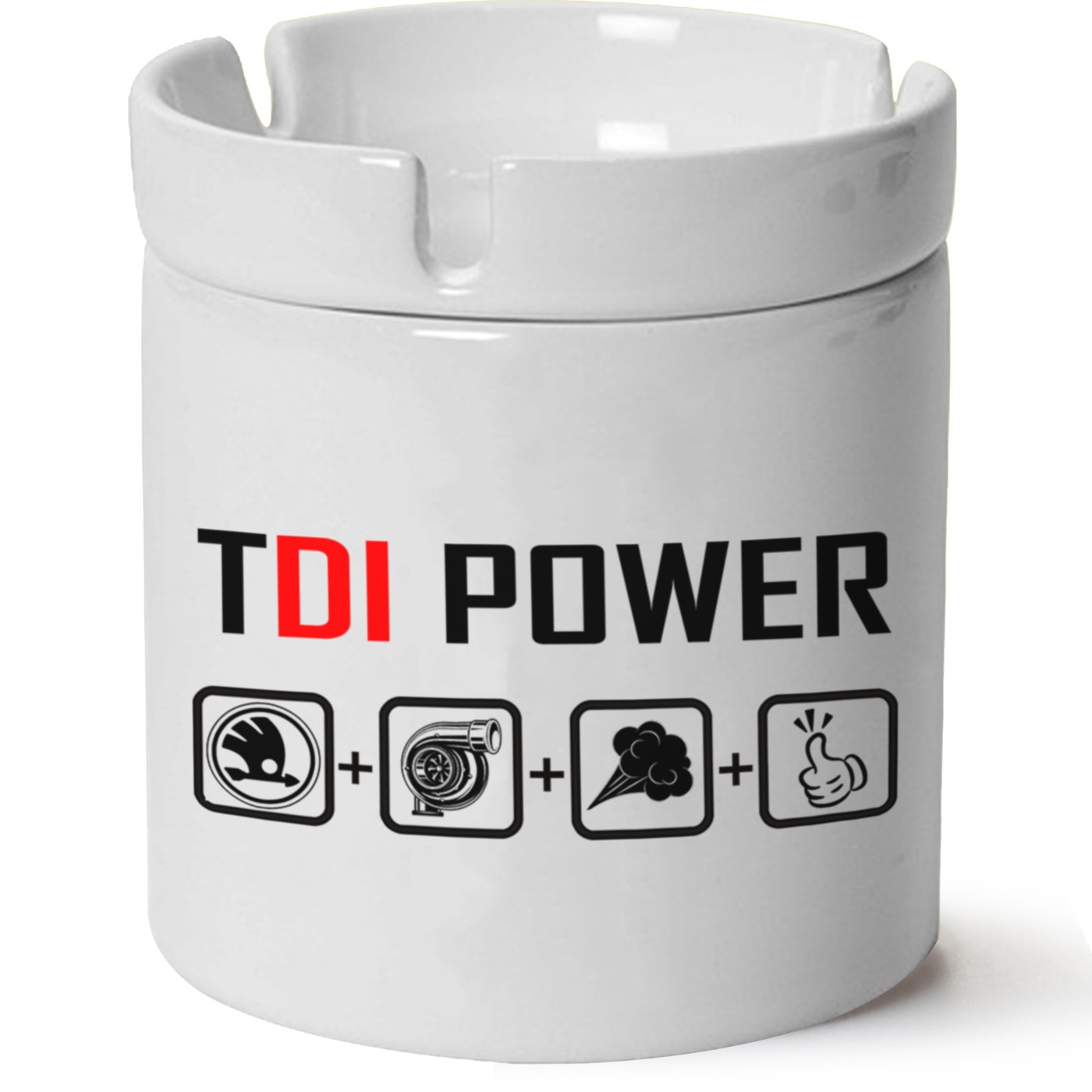 Skoda Logo Baskılı Porselen At Söndür Küllük