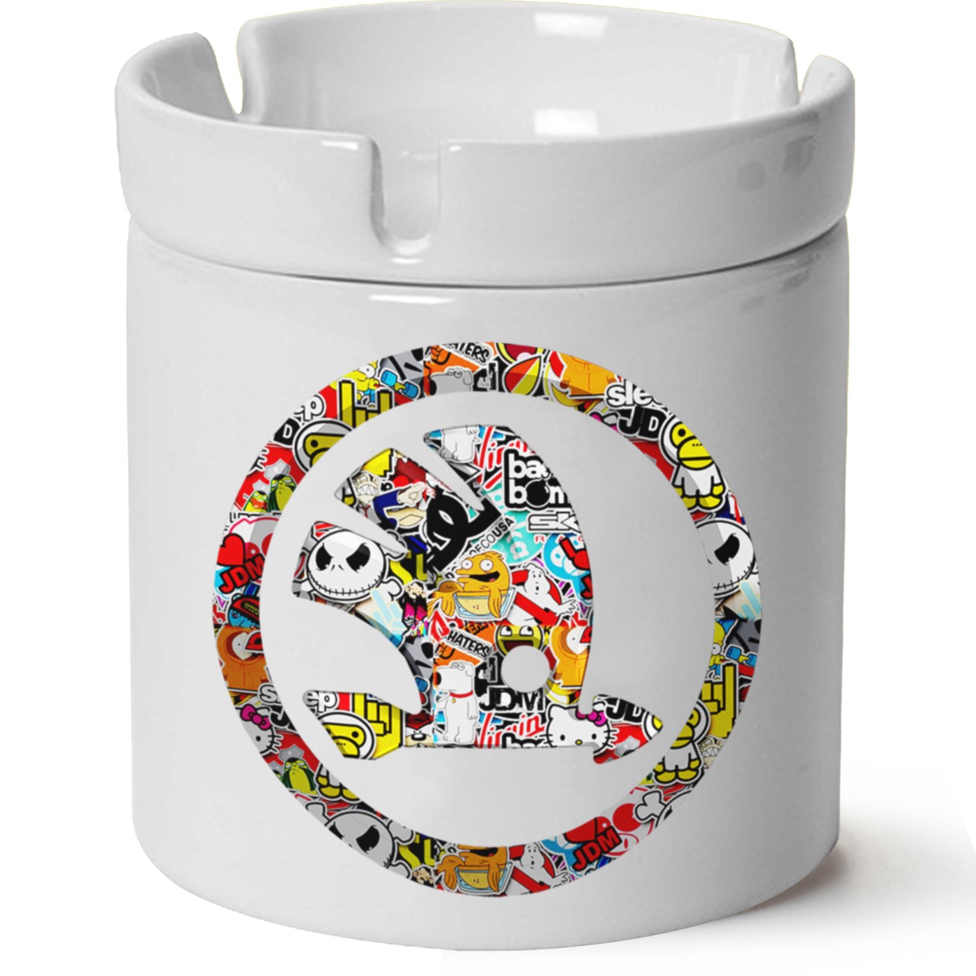 Skoda Logo Baskılı Porselen At Söndür Küllük