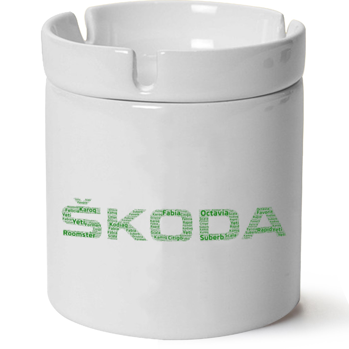 Skoda Logo Baskılı Porselen At Söndür Küllük