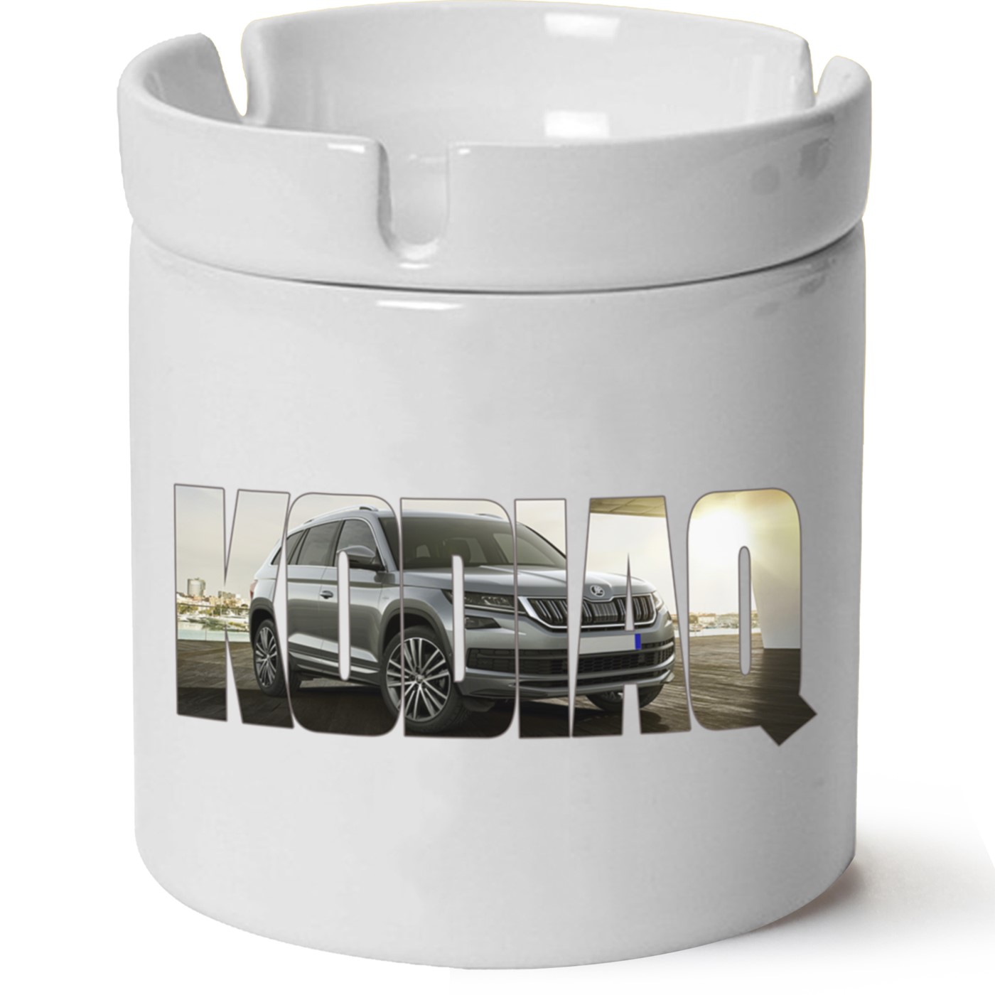 Skoda Kodiaq Baskılı Porselen At Söndür Küllük