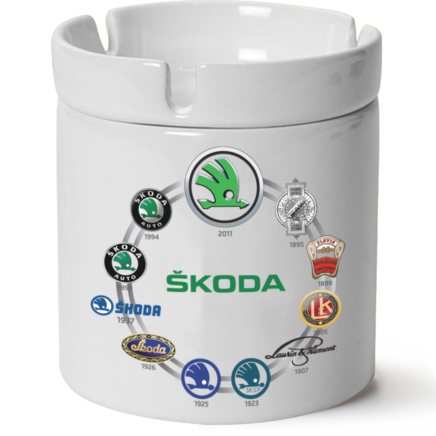 Skoda Logo Baskılı Porselen At Söndür Küllük