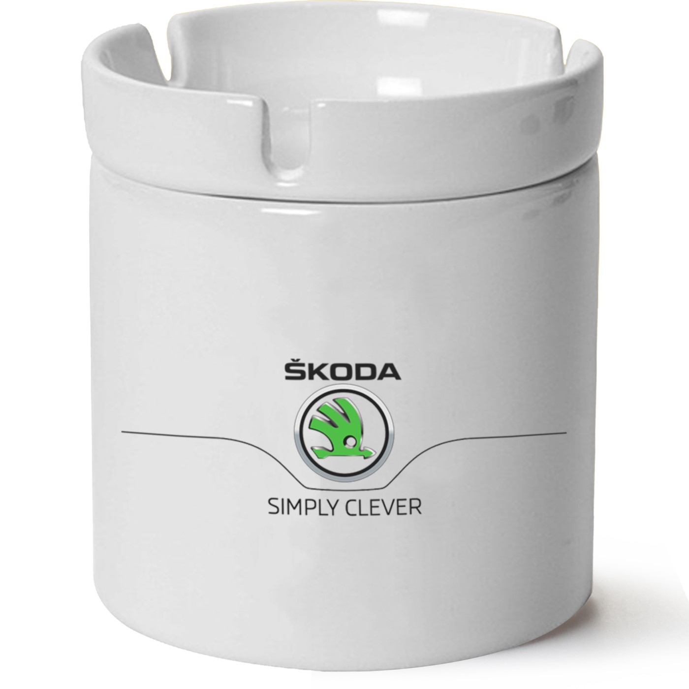 Skoda Logo Baskılı Porselen At Söndür Küllük