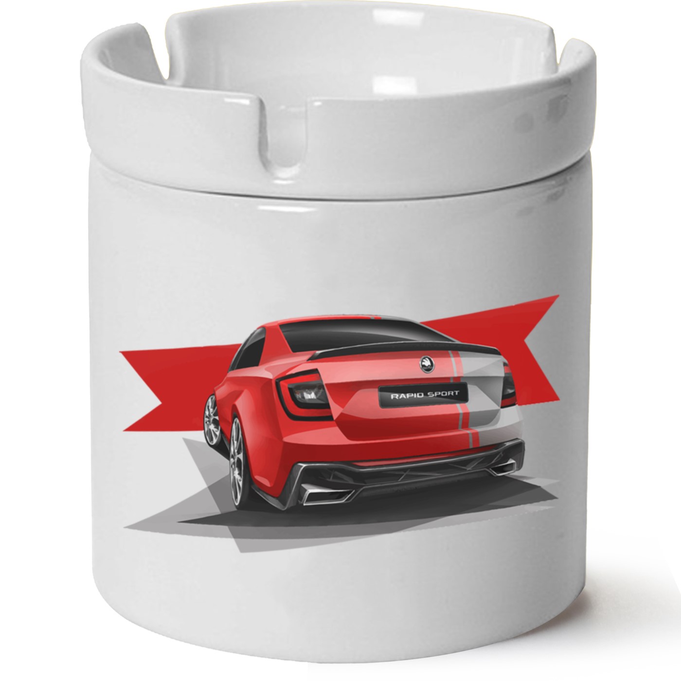 Skoda Rapid Baskılı Porselen At Söndür Küllük