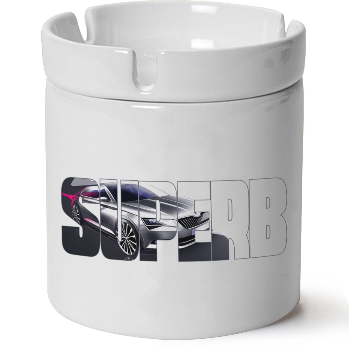 Skoda SuperBB7 Baskılı Porselen At Söndür Küllük