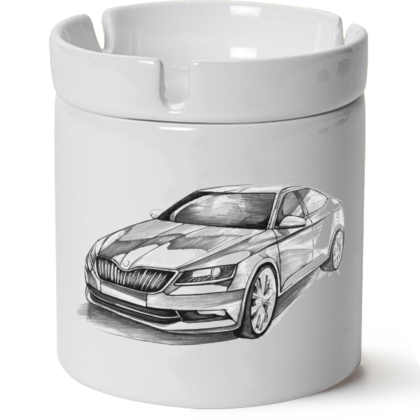 Skoda SuperBB7 Baskılı Porselen At Söndür Küllük