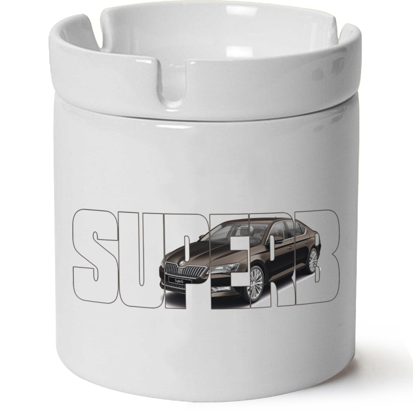 Skoda SuperBB7 Baskılı Porselen At Söndür Küllük