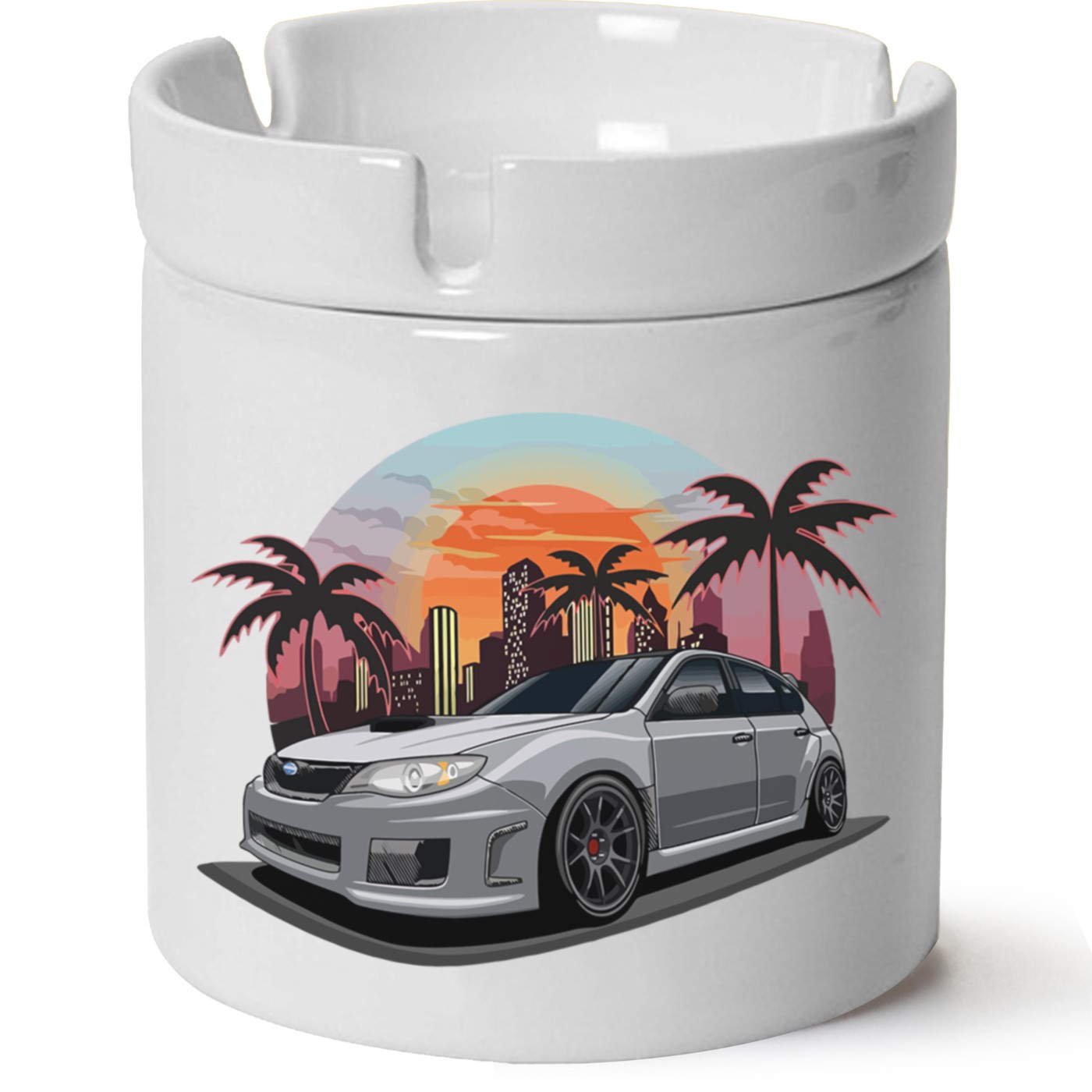 Subaru Baskılı Porselen At Söndür Küllük