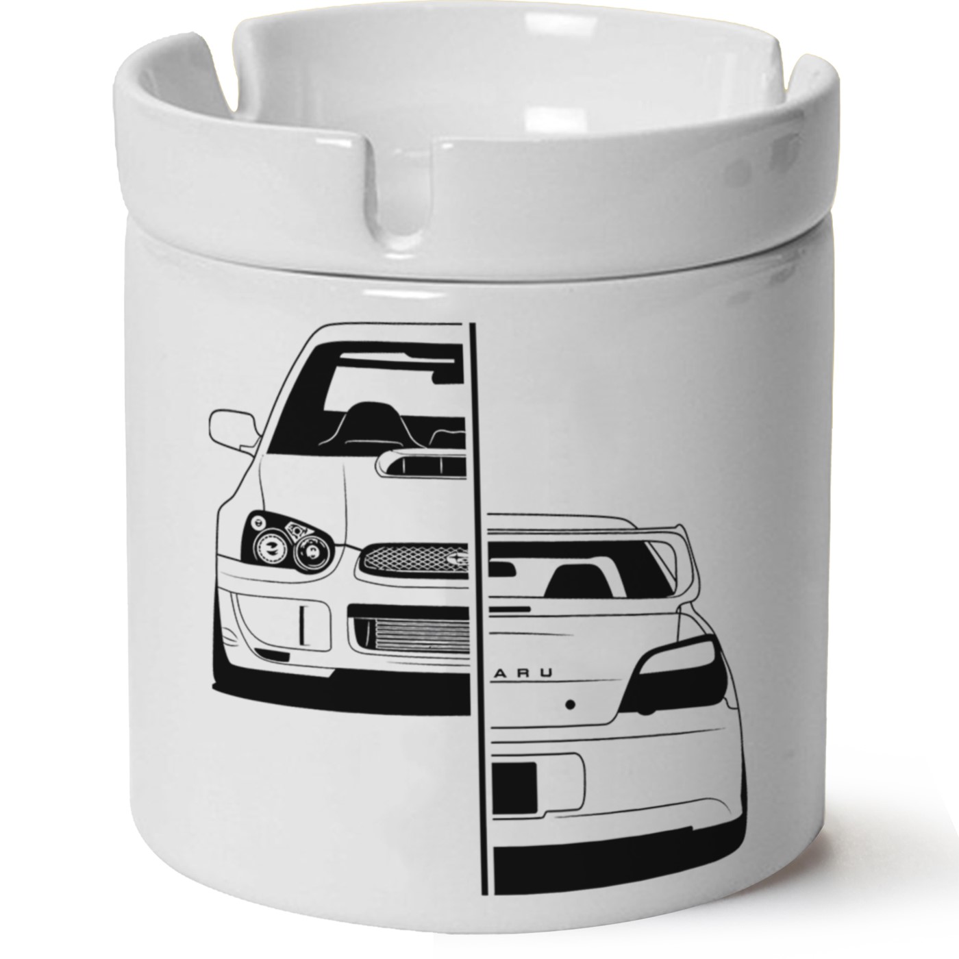 Subaru Baskılı Porselen At Söndür Küllük