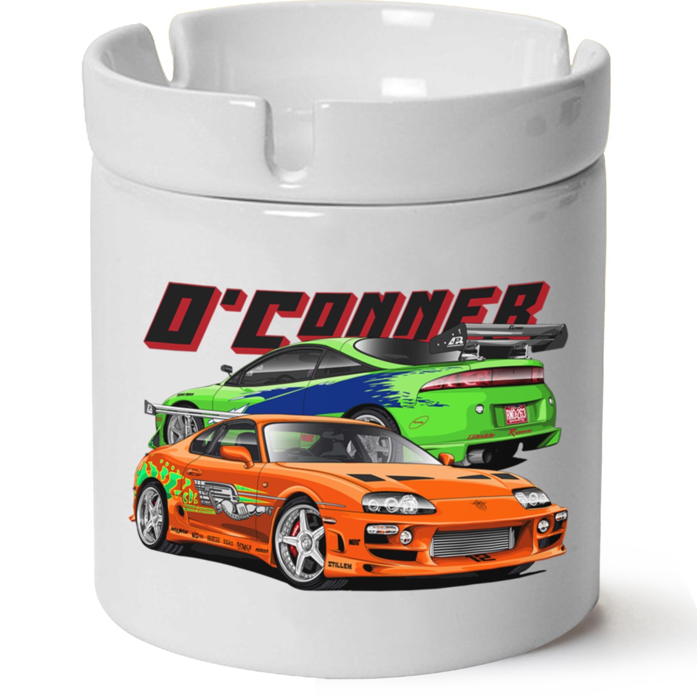 Toyota Supra Baskılı Porselen At Söndür Küllük