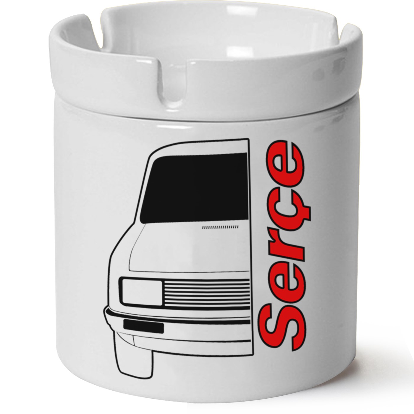 Tofaş Serçe Baskılı Porselen At Söndür Küllük