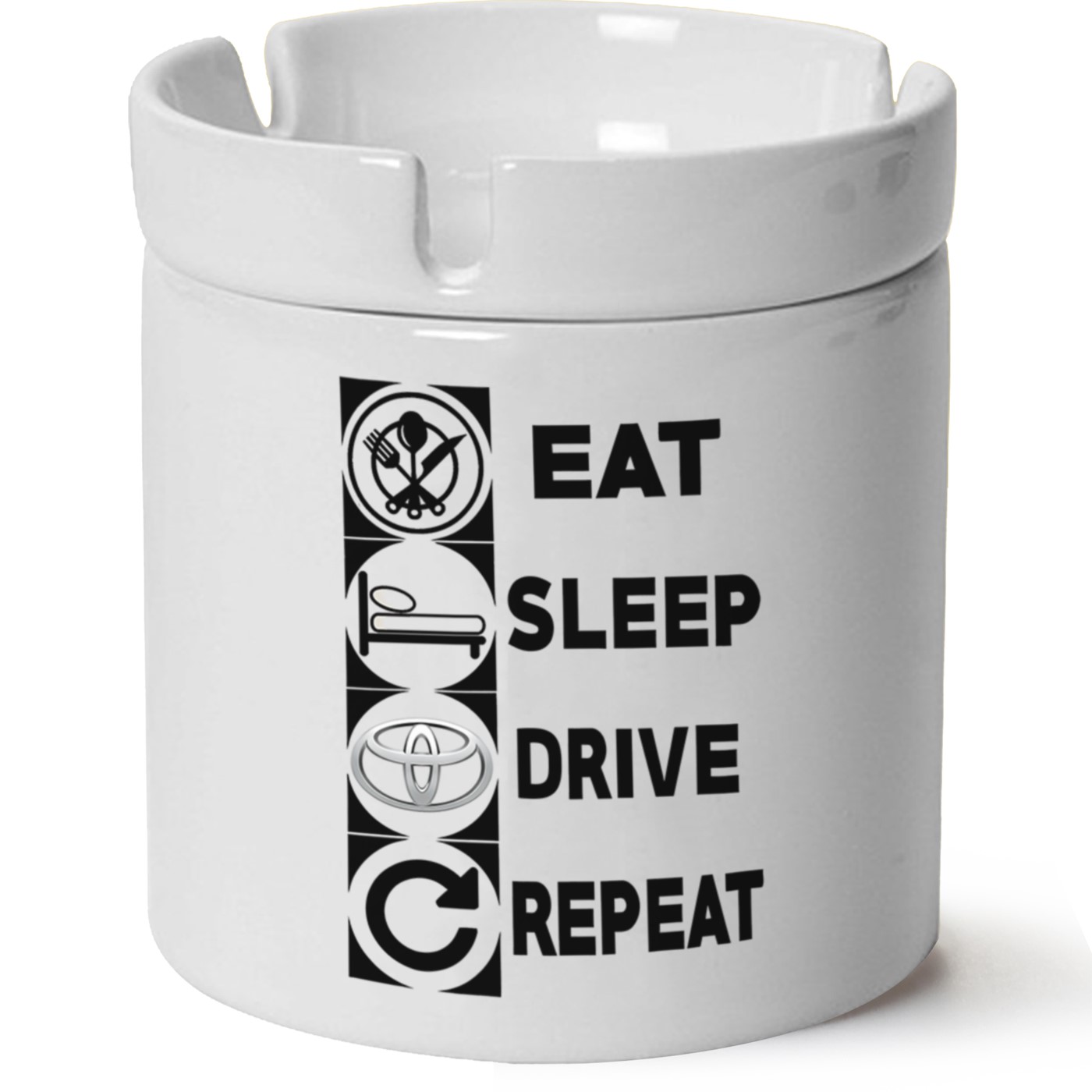 Toyota Logo Baskılı Porselen At Söndür Küllük