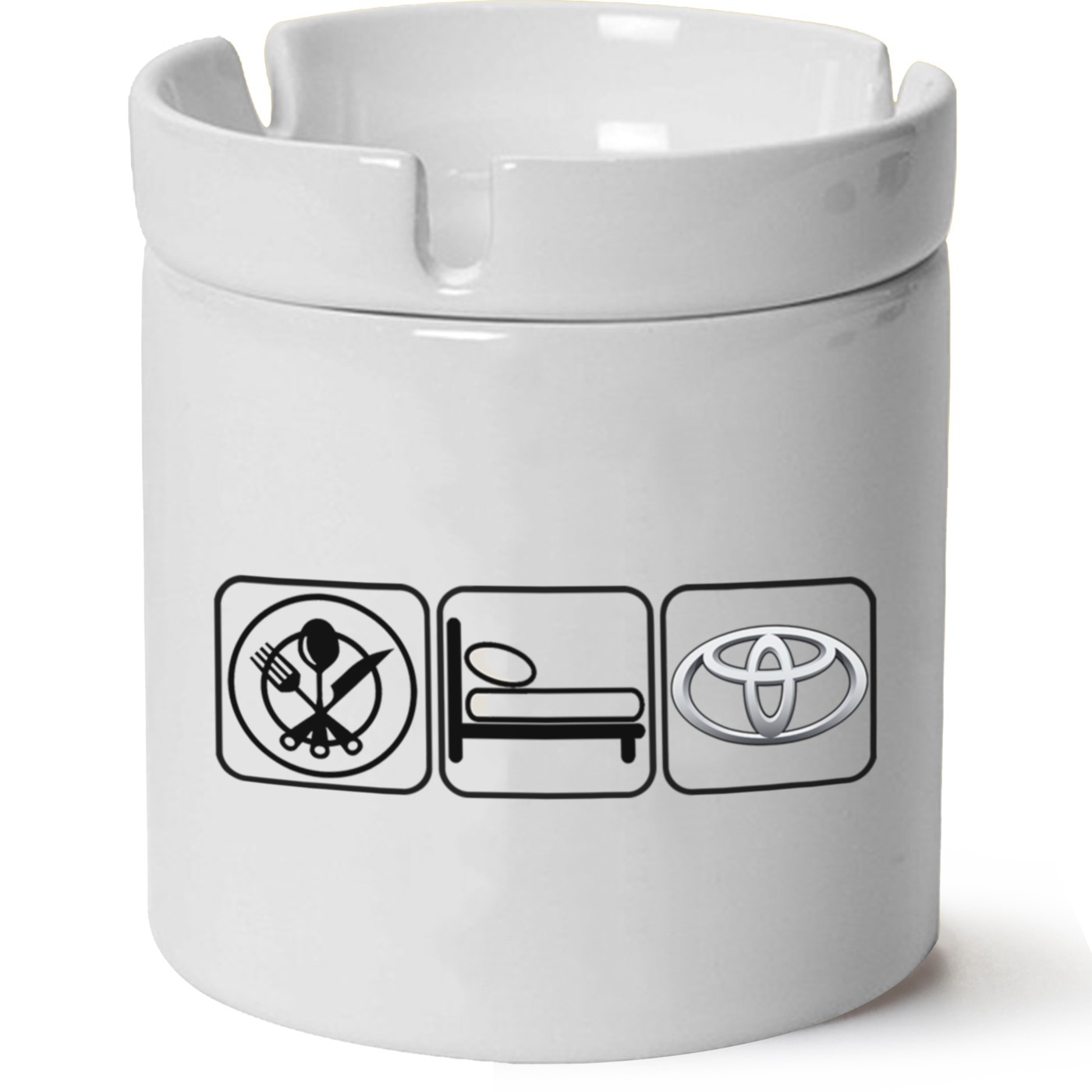 Toyota Logo Baskılı Porselen At Söndür Küllük