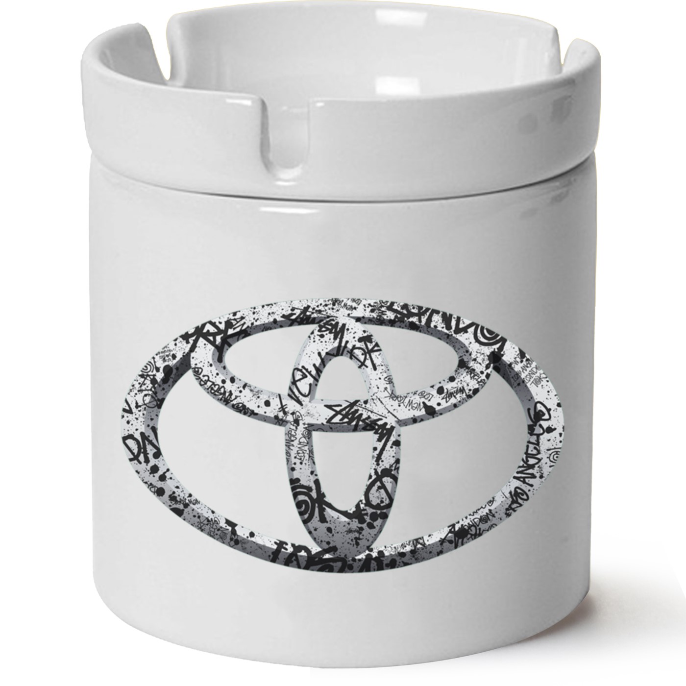 Toyota Logo Baskılı Porselen At Söndür Küllük