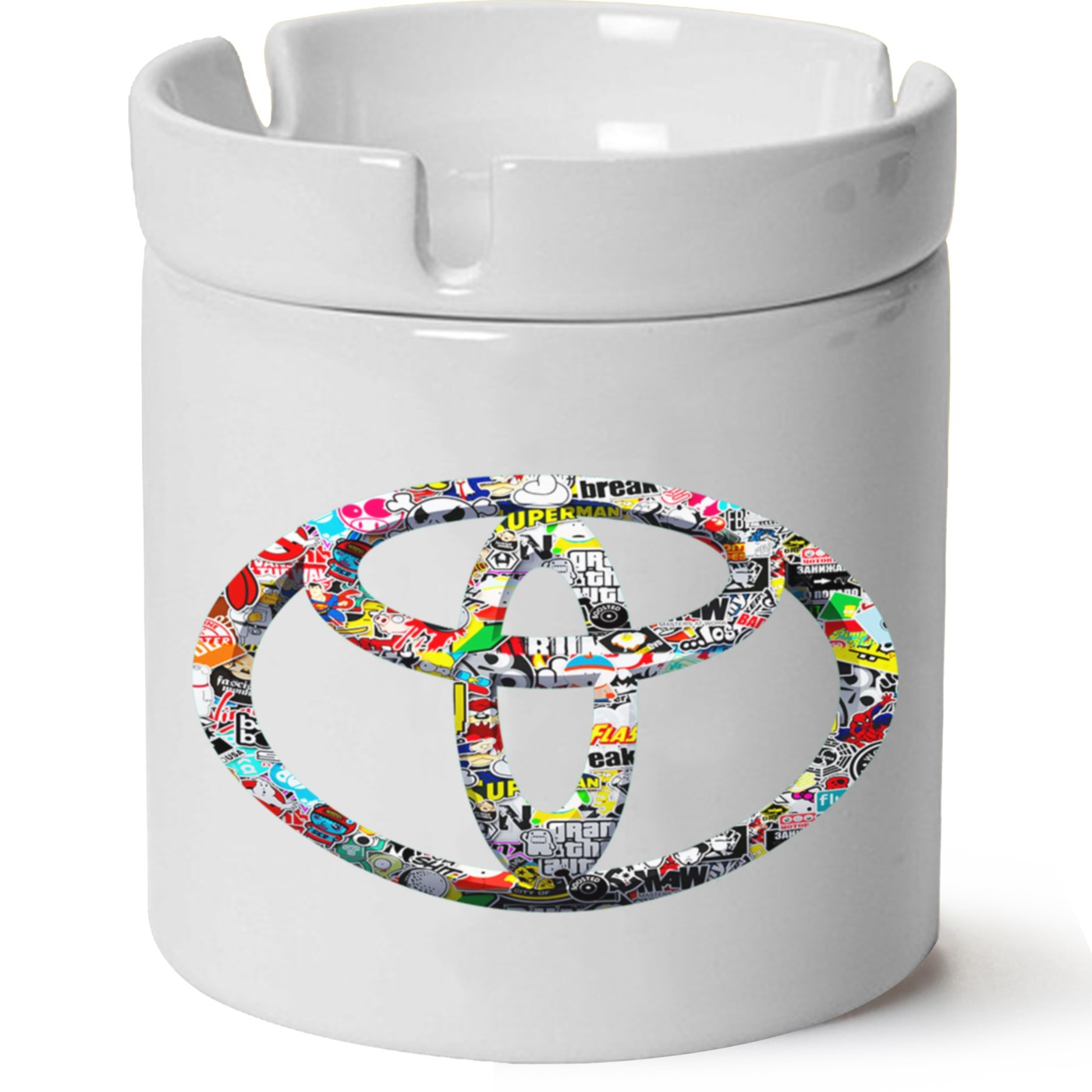 Toyota Logo Baskılı Porselen At Söndür Küllük