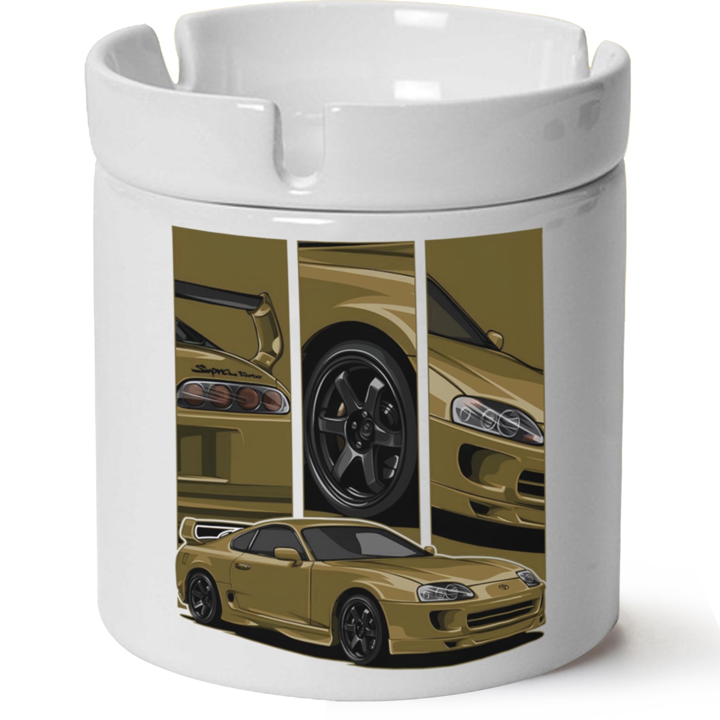 Toyota Supra Baskılı Porselen At Söndür Küllük