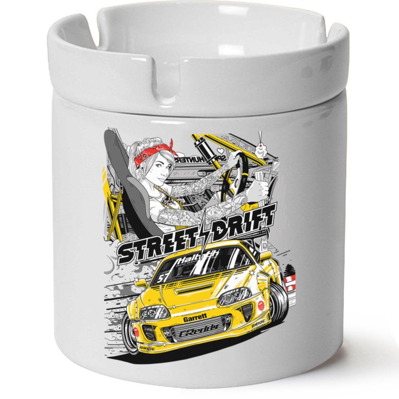 Toyota Supra Baskılı Porselen At Söndür Küllük