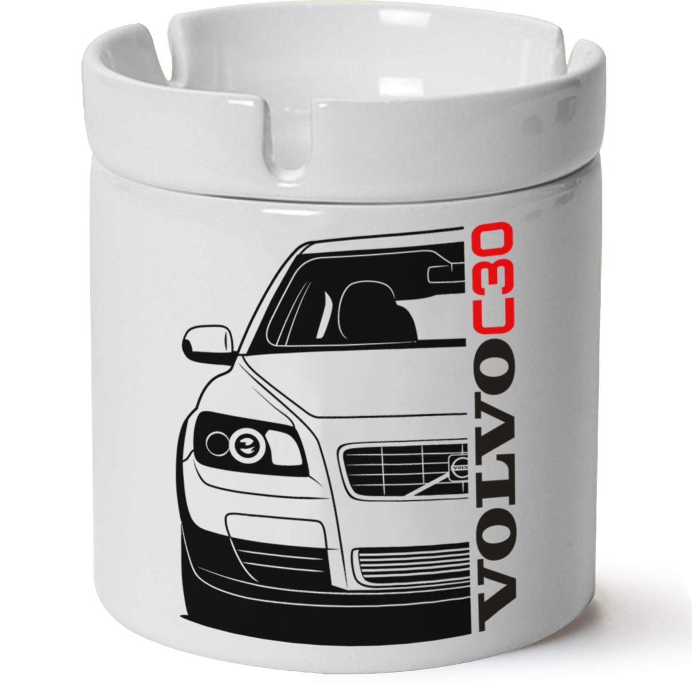 Volvo C30 Baskılı Porselen At Söndür Küllük