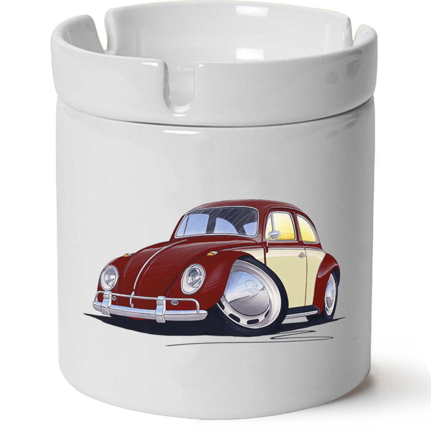 Vw Beetle Baskılı Porselen At Söndür Küllük