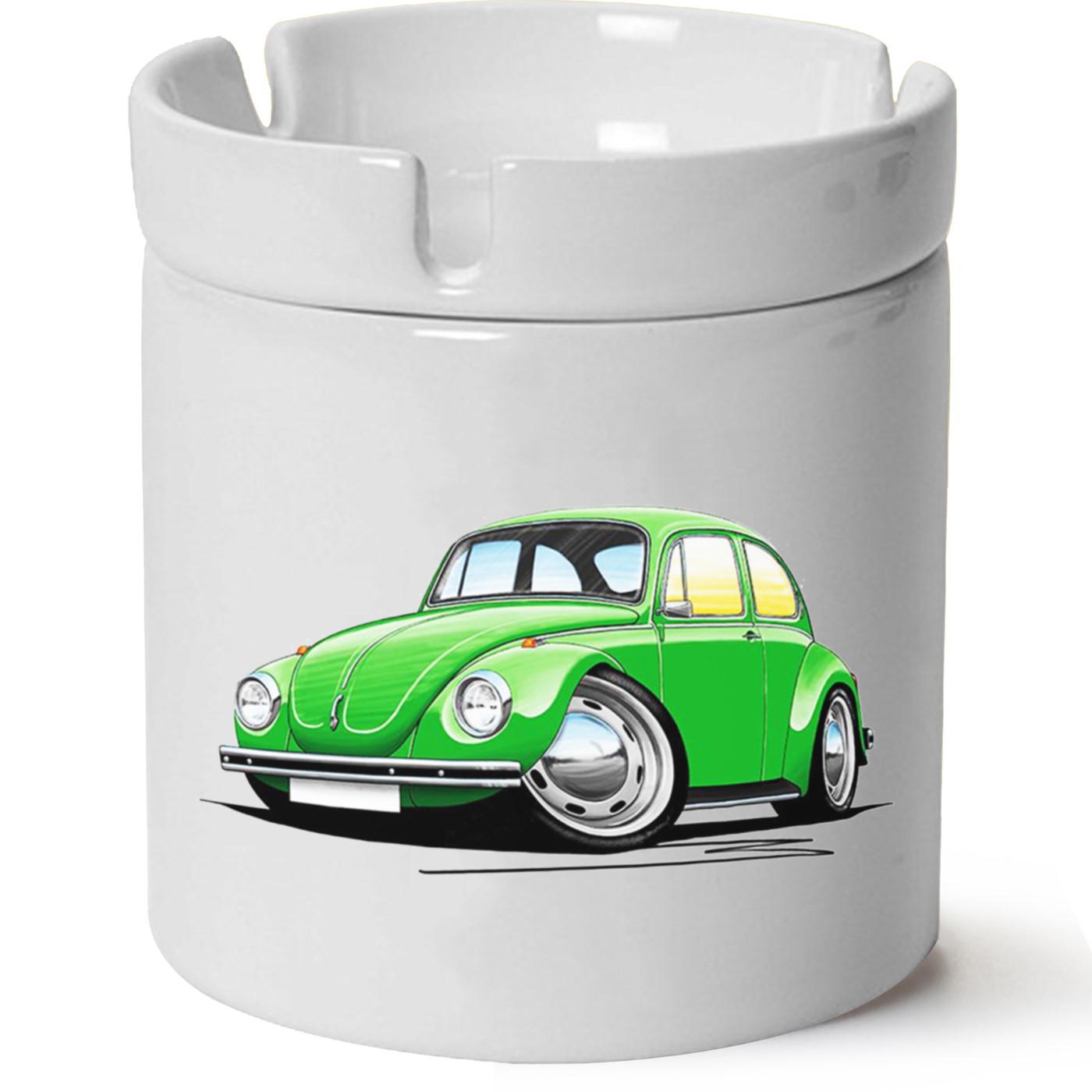 Vw Beetle Baskılı Porselen At Söndür Küllük