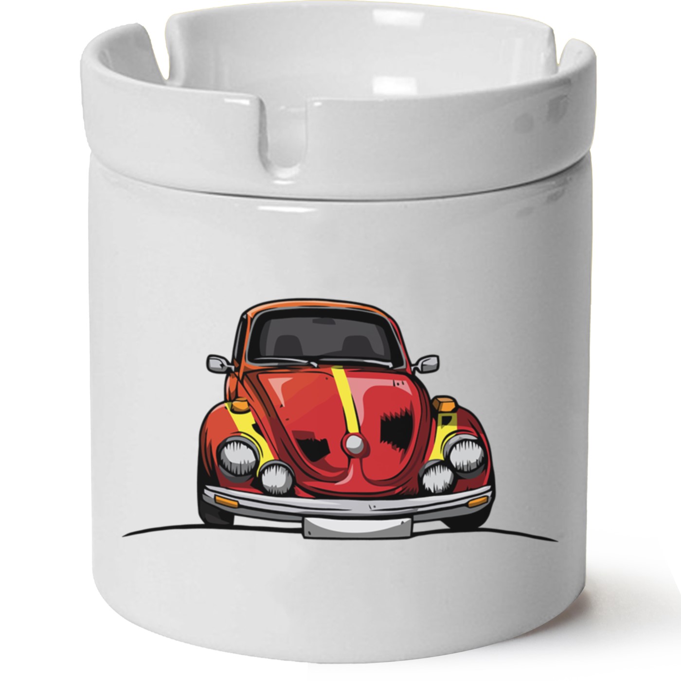 Vw Beetle Baskılı Porselen At Söndür Küllük