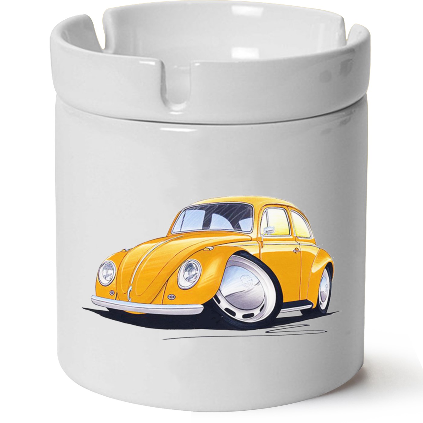 Vw Beetle Baskılı Porselen At Söndür Küllük