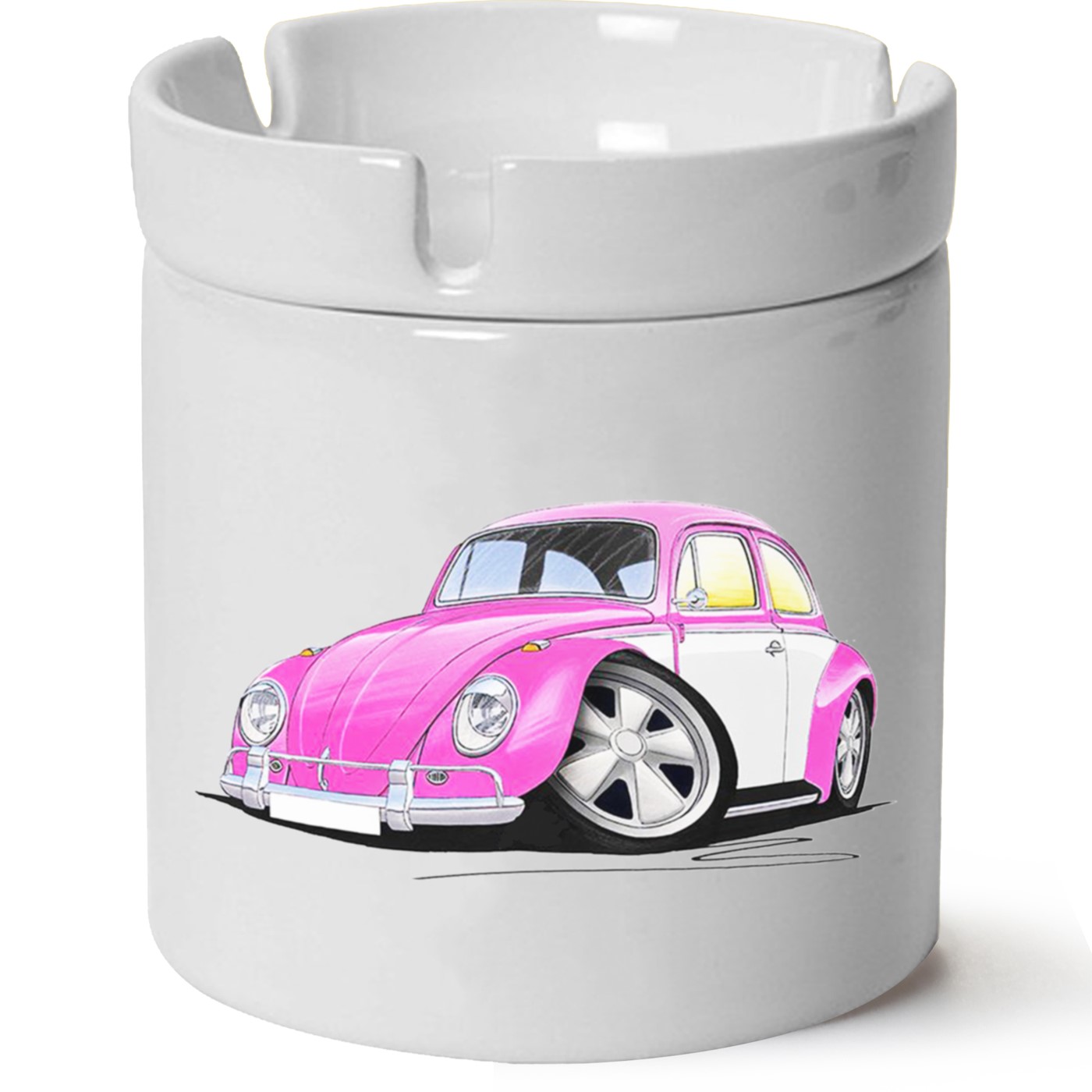 Vw Beetle Baskılı Porselen At Söndür Küllük