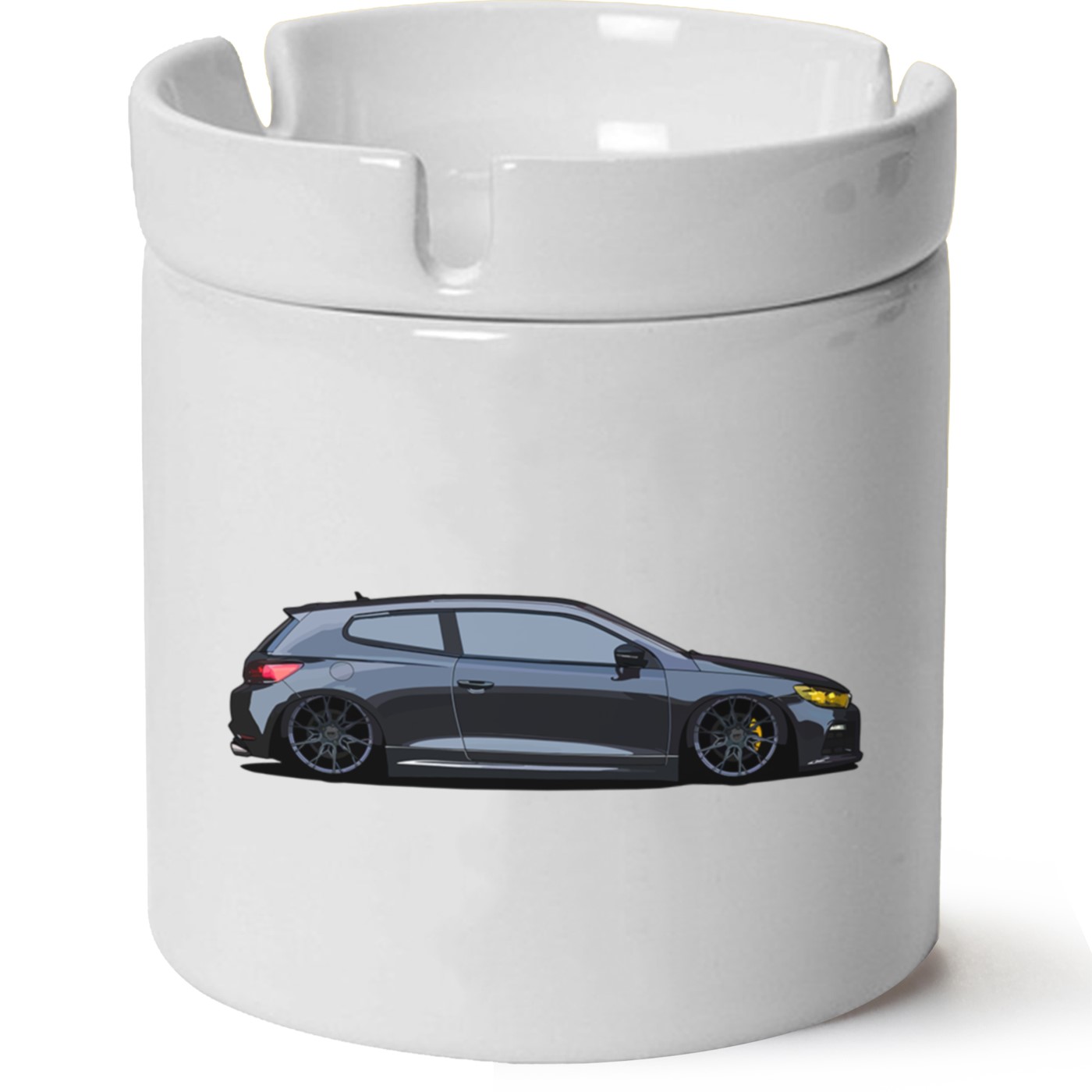 Vw Scirocco Baskılı Porselen At Söndür Küllük