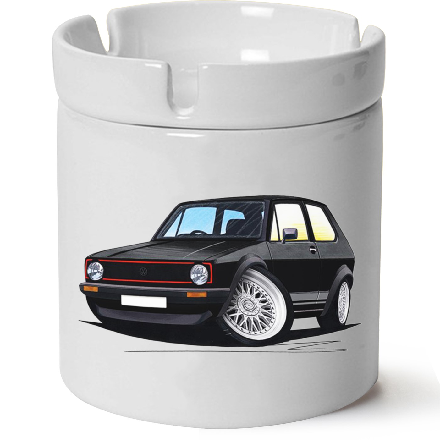 Vw Golf 1 Baskılı Porselen At Söndür Küllük