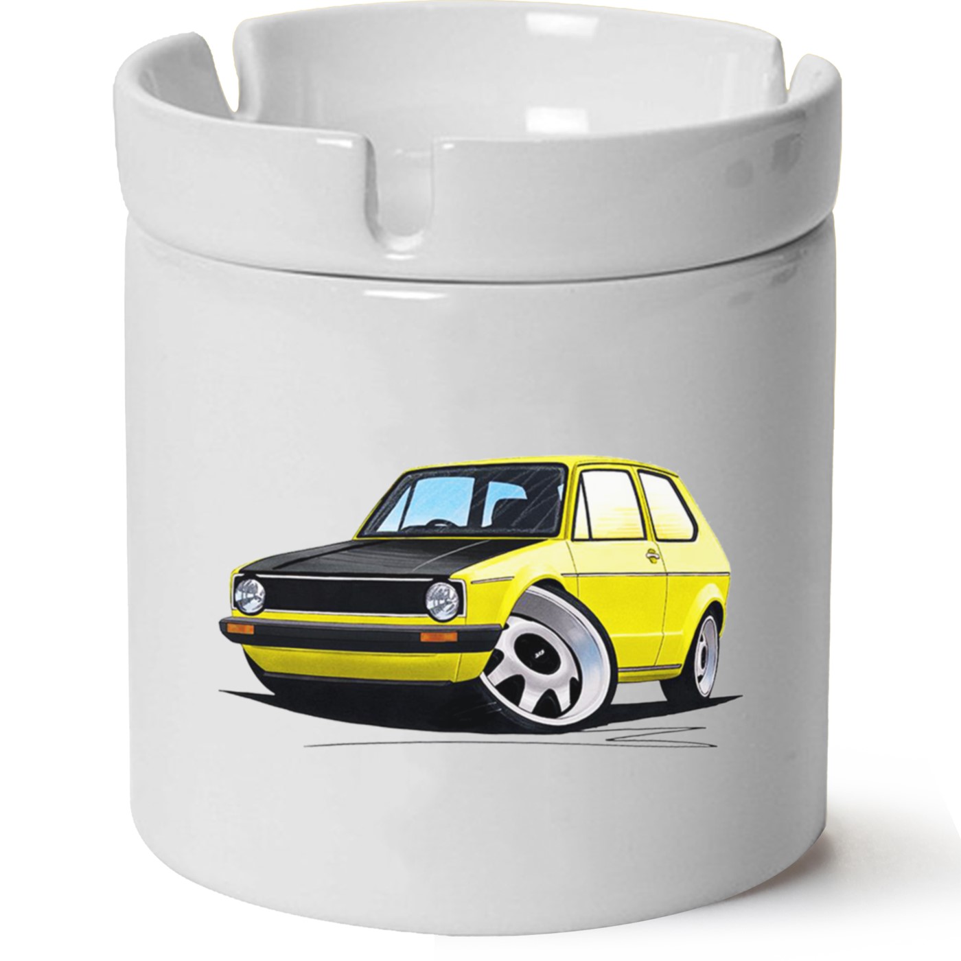 Vw Golf 1 Baskılı Porselen At Söndür Küllük